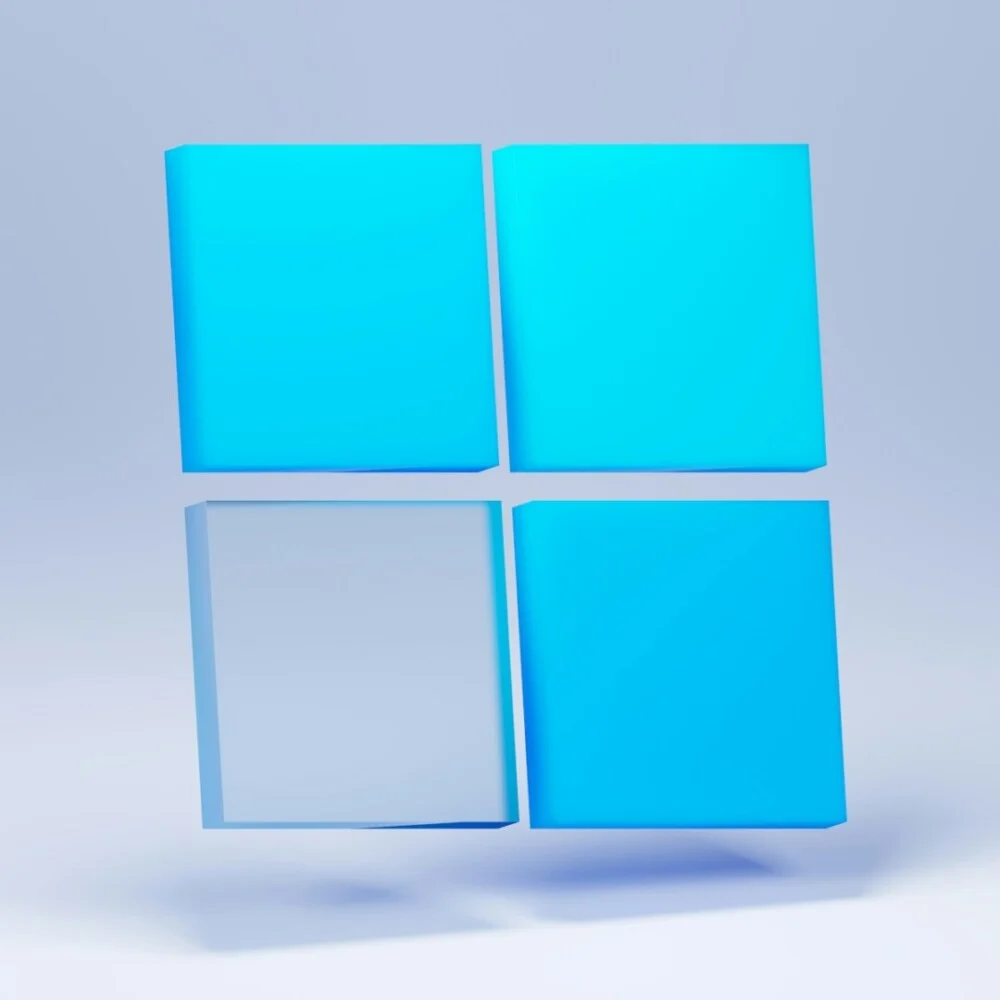 Photo by Sunder Muthukumaran a white and blue square object on a white background
